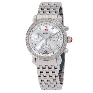 Michele Silver Chronograph Women's Watch